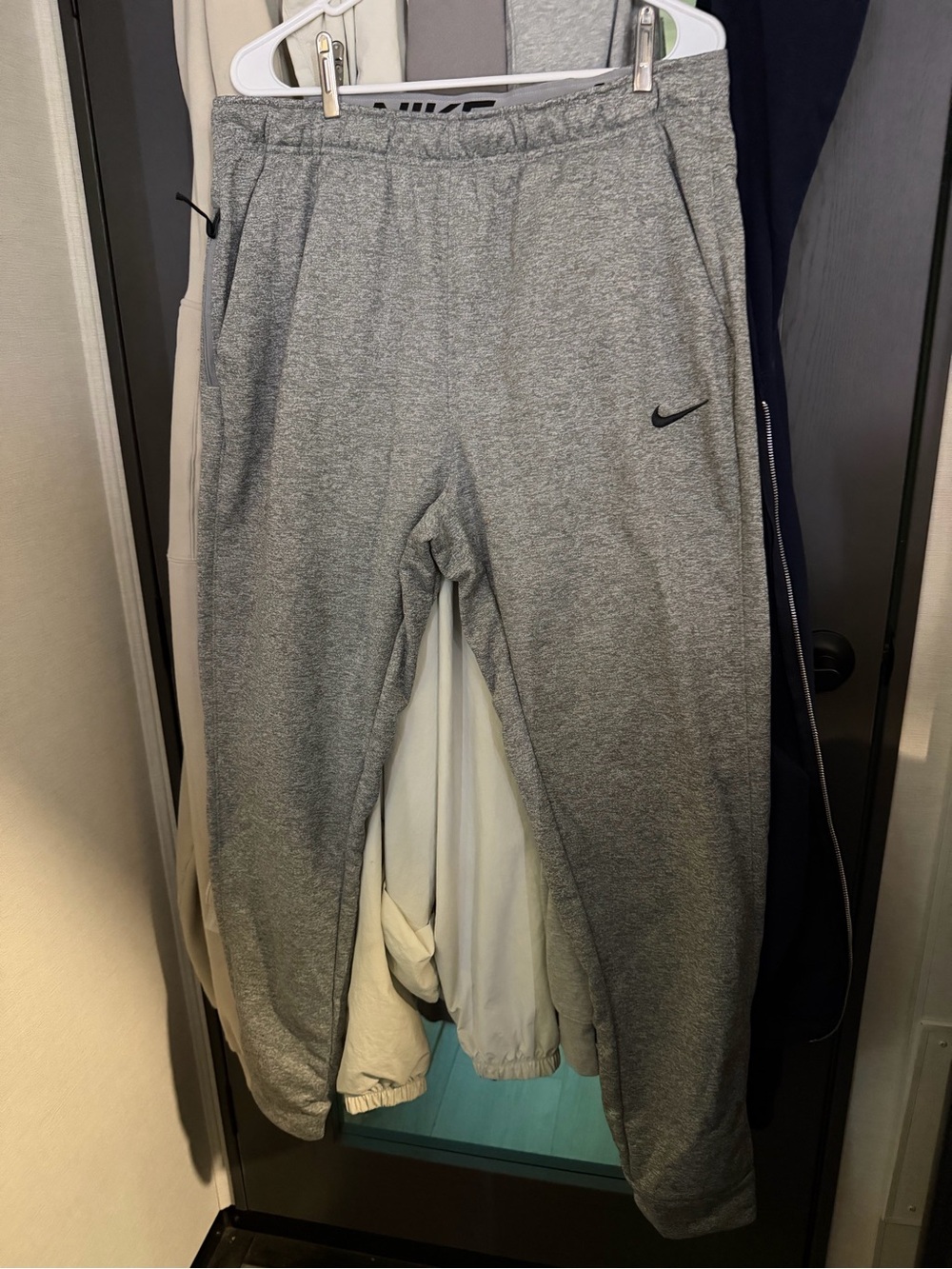 Nike Grey Men's Jogger Sweatpants with Swoosh